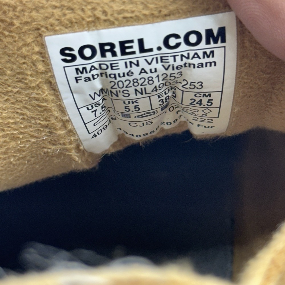 Sorel Kinetic Breakthru Caribou Brown Suede Boots Women's Size 7.5 - Picture 11 of 11